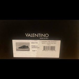 Valentino Primula Bordeaux Red Tennis Shoes